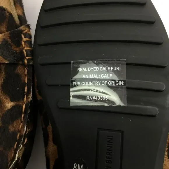 Giani Bernini Dailyn Memory Foam Slip On Loafer Mocs sz 8 Calf Hair Animal Fur - Picture 11 of 13